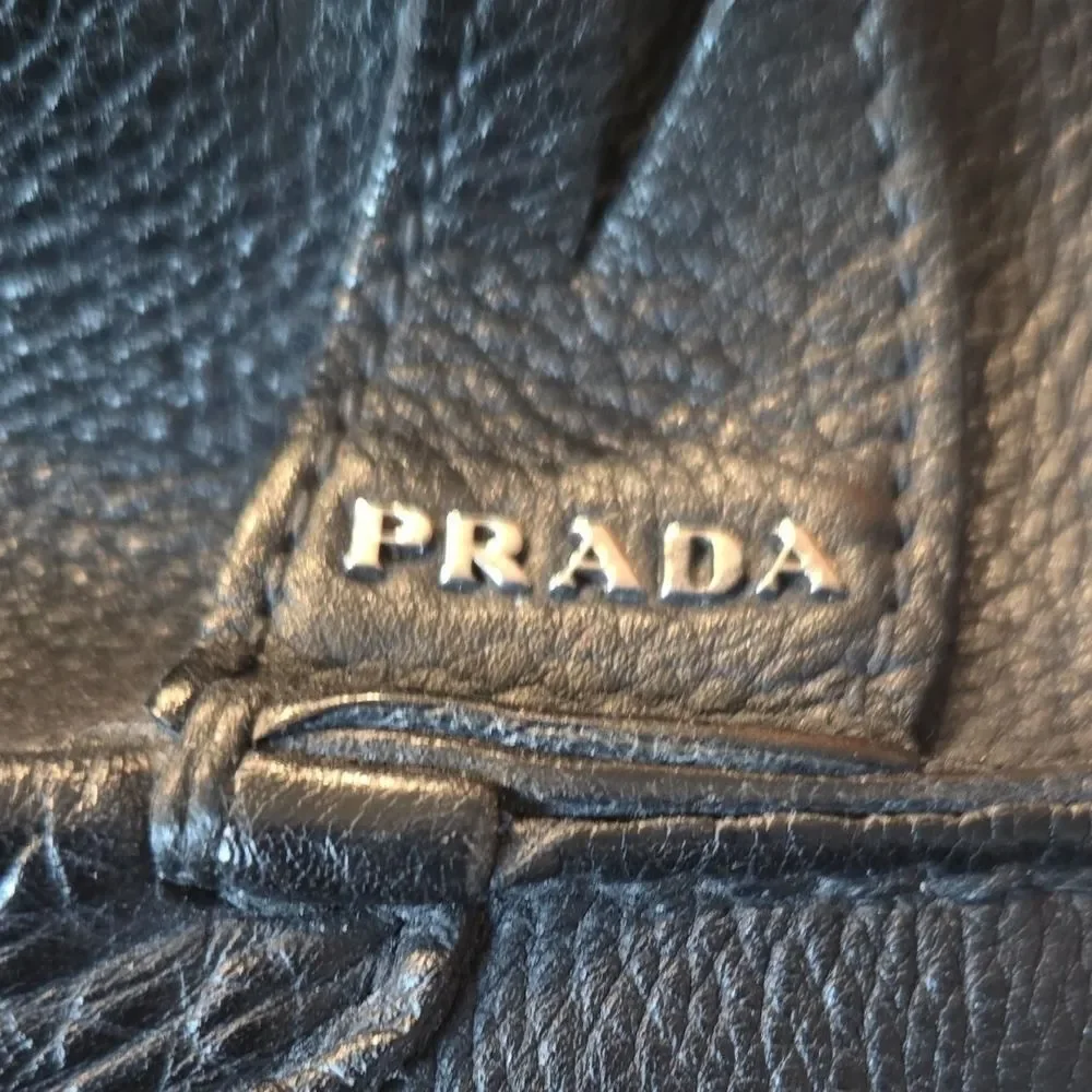 Prada Men's Textured Black Slip-On Loafers Shoes - Picture 3 of 11